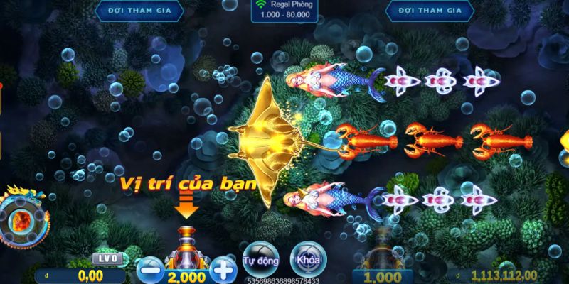 Giao diện game bắn cá hoàng gia
